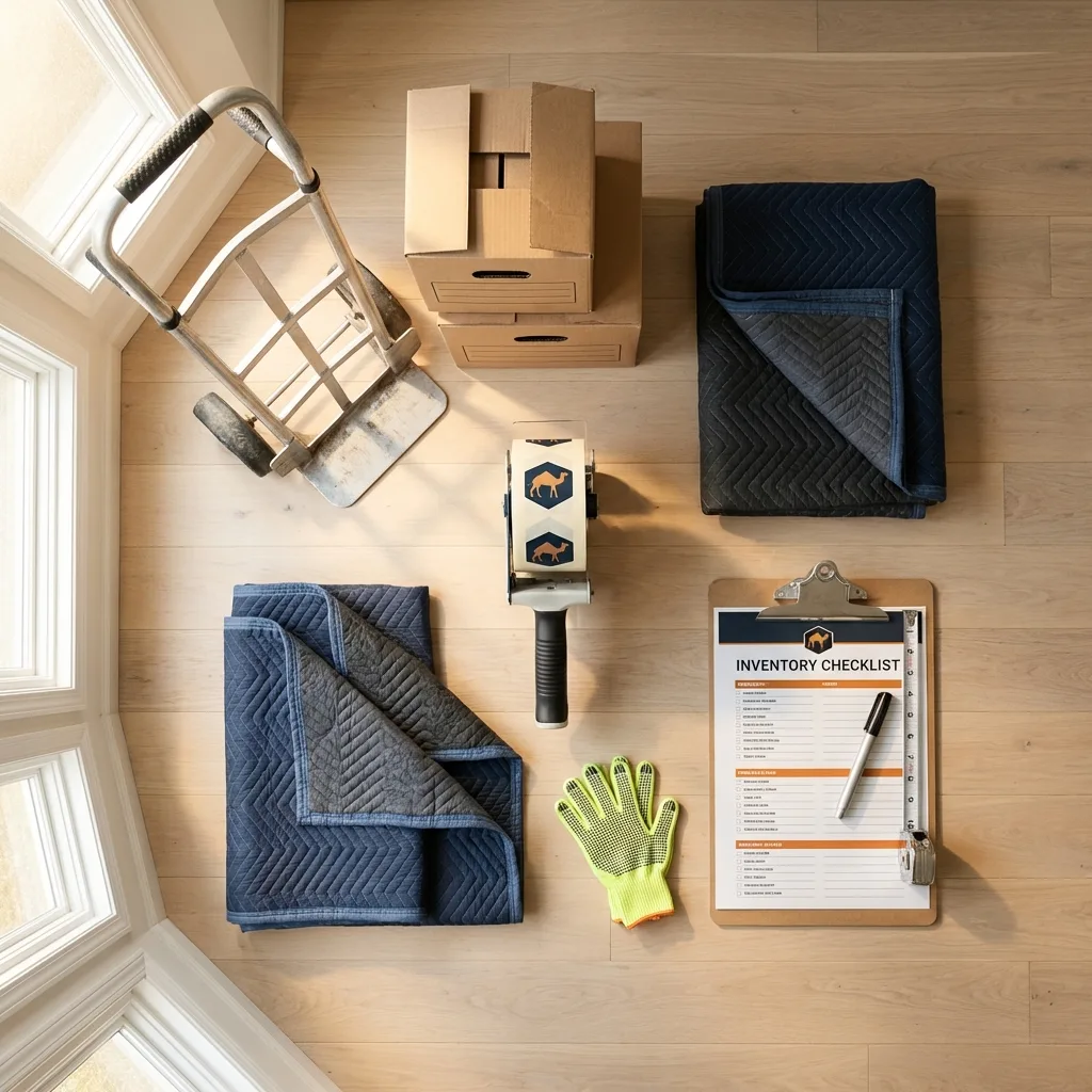 Professional moving supplies and packing materials layout for La Cygne residential relocations