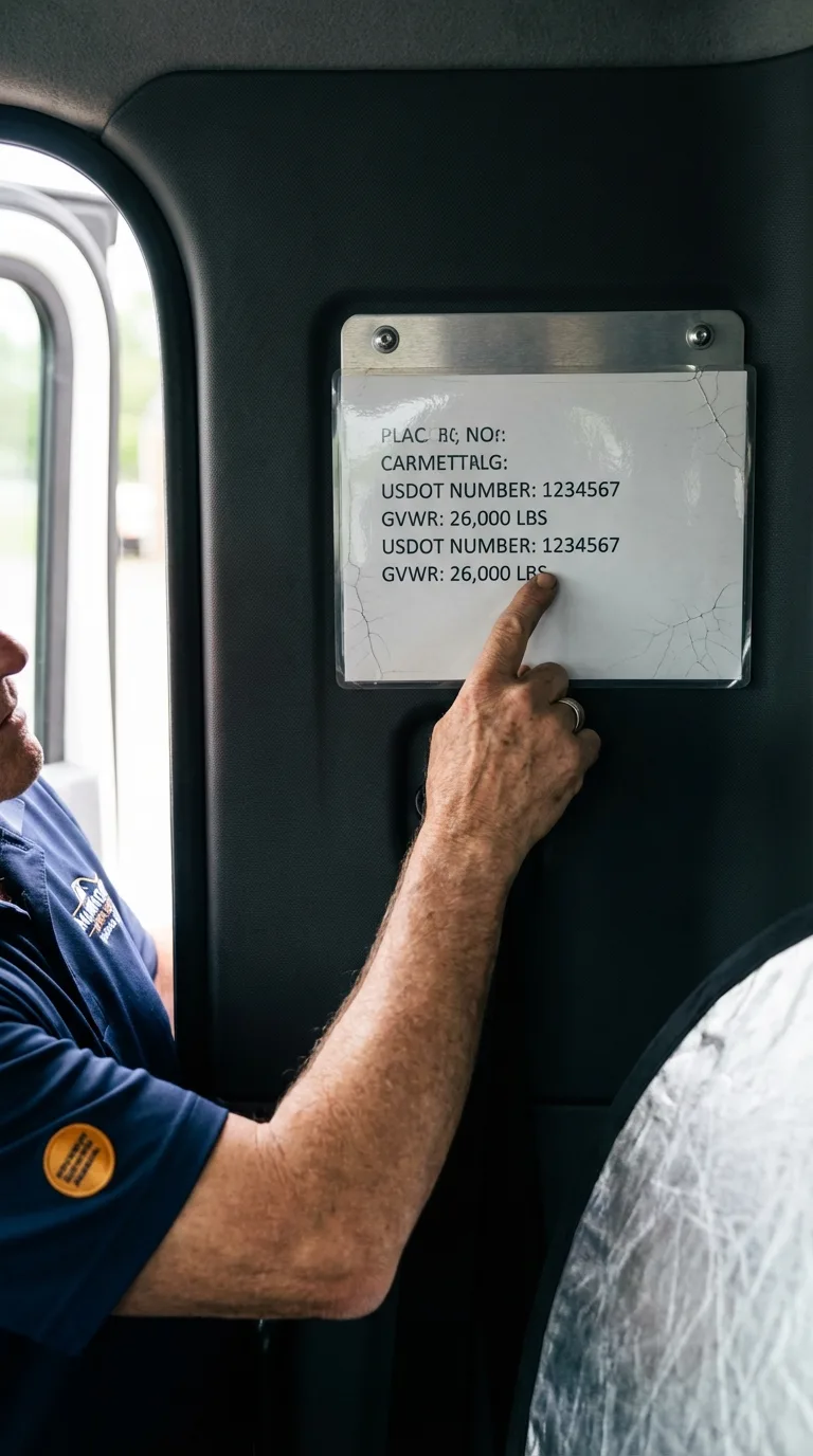 USDOT licensing placard verification in La Cygne